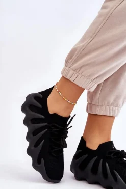 Damskie Wsuwane Sneakersy Czarne Myles