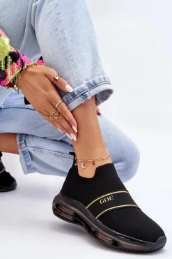 Damskie Wsuwane Sportowe Buty GOE LL2N4032 Czarne