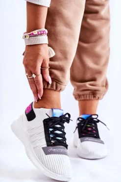 Damskie Wsuwane Sportowe Buty Sneakersy Białe Klayra