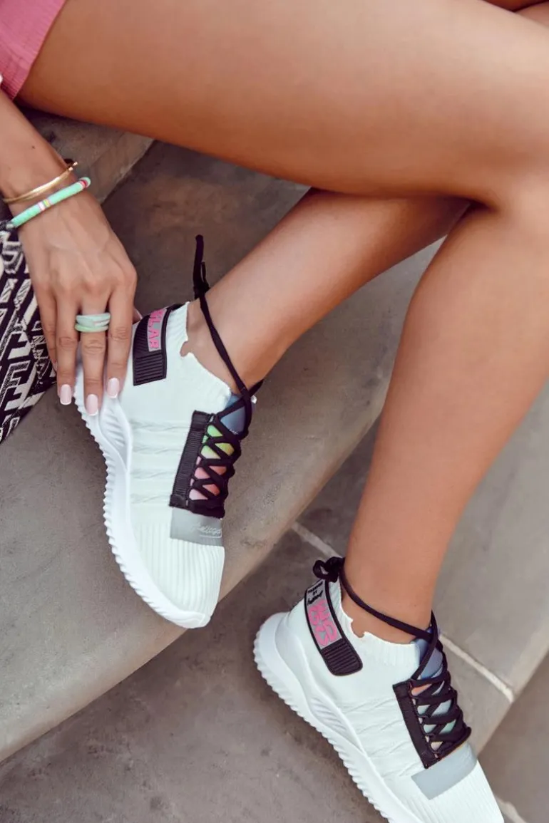 Damskie Wsuwane Sportowe Buty Sneakersy Białe Klayra