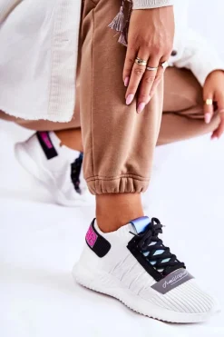 Damskie Wsuwane Sportowe Buty Sneakersy Białe Klayra