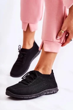 Damskie Wsuwane Sportowe Buty Czarne Sequro