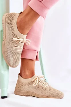 Damskie Wsuwane Sportowe Buty Beżowe Sequro