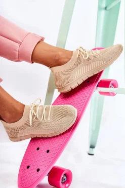Damskie Wsuwane Sportowe Buty Beżowe Sequro