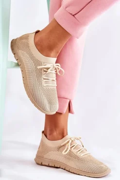 Damskie Wsuwane Sportowe Buty Beżowe Sequro