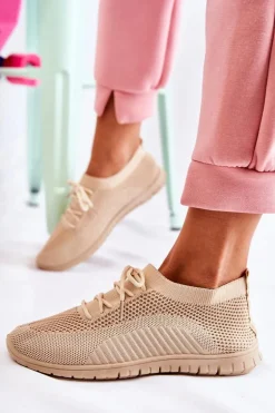 Damskie Wsuwane Sportowe Buty Beżowe Sequro