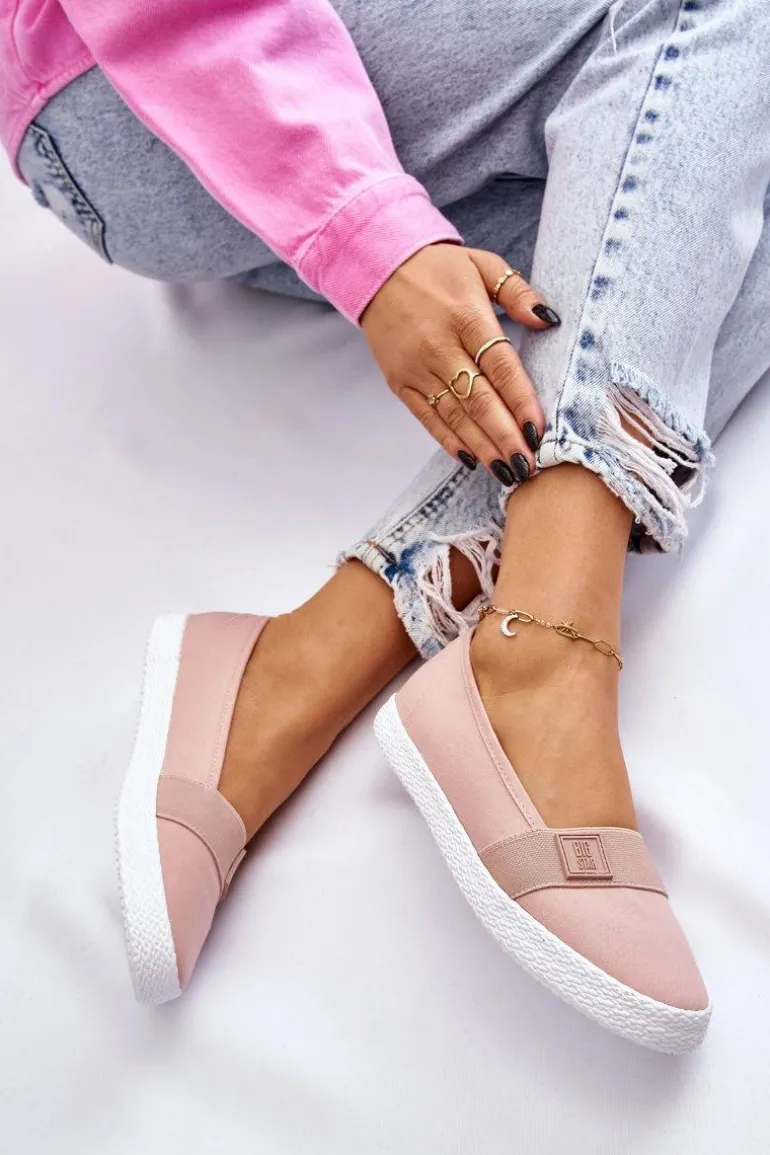 Damskie Wsuwane Tenisówki Big Star LL274202 Nude