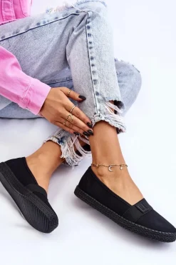 Damskie Wsuwane Tenisówki Big Star LL274200 Czarne