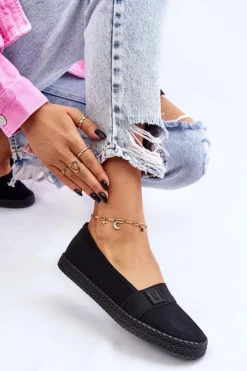 Damskie Wsuwane Tenisówki Big Star LL274200 Czarne