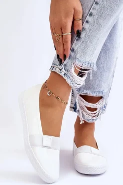 Damskie Wsuwane Tenisówki Big Star LL274201 Białe