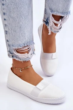 Damskie Wsuwane Tenisówki Big Star LL274201 Białe