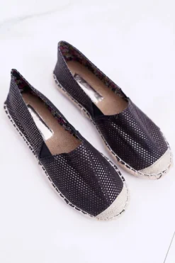 Damskie Wsuwane Złote Espadryle Cekiny Ques