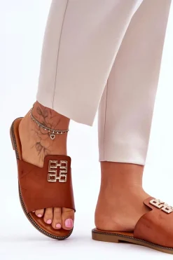 Damskie Wygodne Modne Klapki Z Ozdobą Camel Ayanna