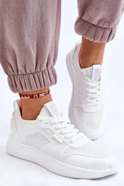 Damskie Wygodne Sneakersy Memory Foam System Big Star LL274415 Białe