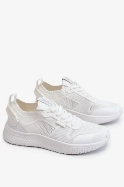 Damskie Wygodne Sneakersy Memory Foam System Big Star LL274415 Białe