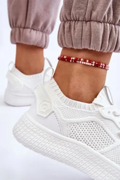 Damskie Wygodne Sneakersy Memory Foam System Big Star LL274415 Białe