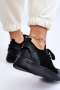 Damskie Wygodne Sneakersy Memory Foam System Big Star LL274414 Czarne