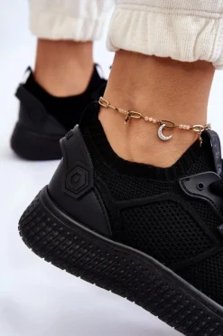 Damskie Wygodne Sneakersy Memory Foam System Big Star LL274414 Czarne