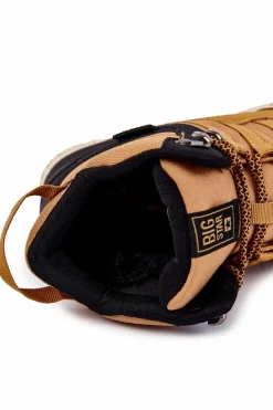 Damskie Wysokie Buty Trekkingowe Big Star KK274609 Camel