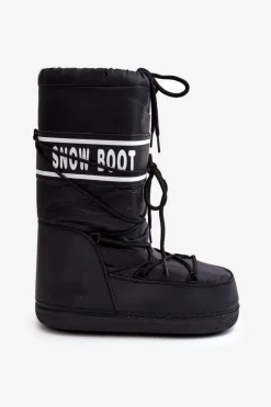 Damskie Wysokie Śniegowce Czarne Venila