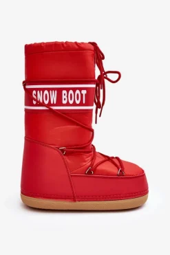 Damskie Wysokie Śniegowce Czerwone Venila