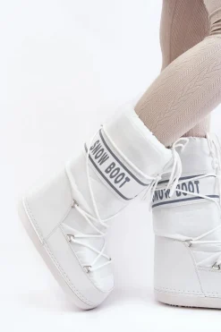 Damskie Wysokie Śniegowce Białe Venila