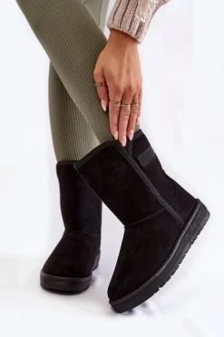 Damskie Wysokie Śniegowce Big Star KK274618 Czarne