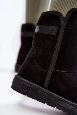 Damskie Wysokie Śniegowce Big Star KK274618 Czarne