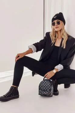 Damskie Wysokie Ocieplane Trampki Big Star KK274173 Czarne