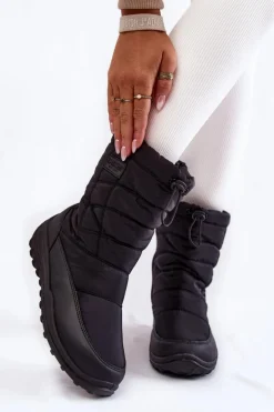 Damskie Wysokie Ocieplane Śniegowce Big Star KK274599 Czarne