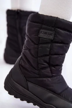 Damskie Wysokie Ocieplane Śniegowce Big Star KK274599 Czarne