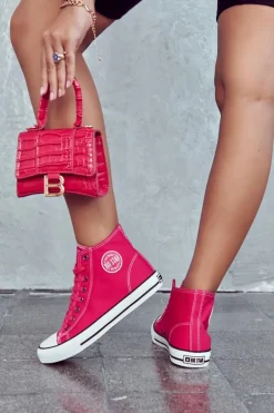 Damskie Wysokie Trampki Big Star JJ274210 Fuksja