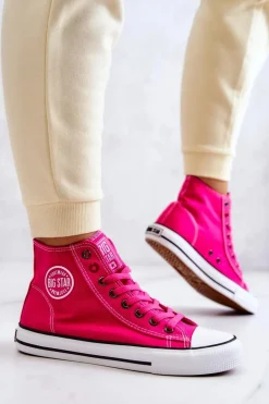 Damskie Wysokie Trampki Big Star JJ274210 Fuksja