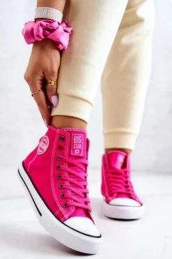 Damskie Wysokie Trampki Big Star JJ274210 Fuksja