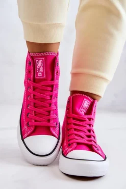 Damskie Wysokie Trampki Big Star JJ274210 Fuksja