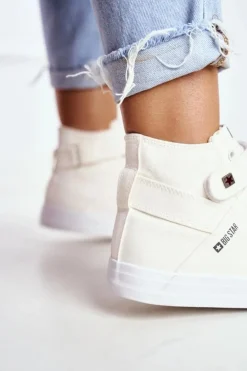 Damskie Wysokie Trampki Big Star FF274579 Białe