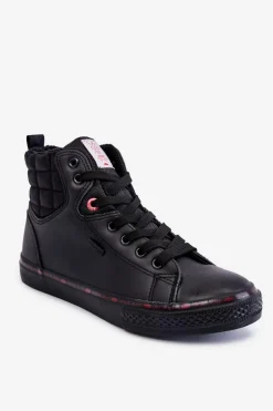 Damskie Wysokie Trampki Cross Jeans KK2R4058C Czarne