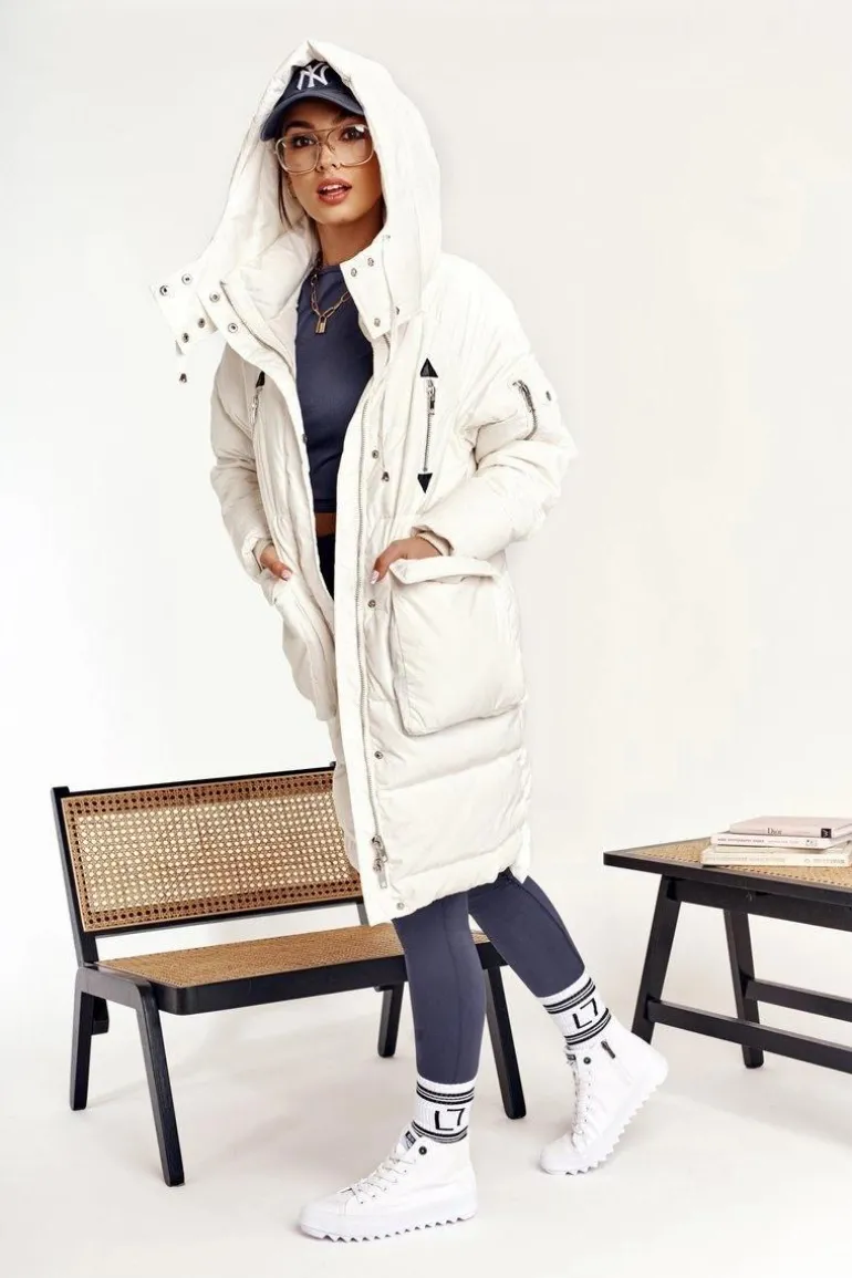 Damskie Wysokie Trampki Na Dużej Podeszwie BIG STAR FF274241 Białe