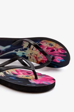 Damskie Wzorzyste Japonki Klapki 4FRMM00FFLIF138-90S Multikolor