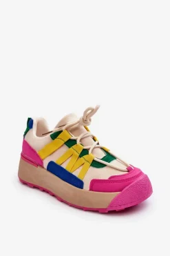 Damskie Zamszowe Buty Sportowe Na Platformie Multikolor Rohan
