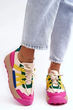 Damskie Zamszowe Buty Sportowe Na Platformie Multikolor Rohan