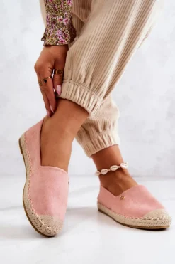 Damskie Zamszowe Espadryle Różowe Joaquin