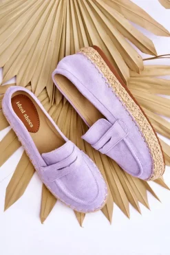 Damskie Zamszowe Espadryle Fioletowe Keyla