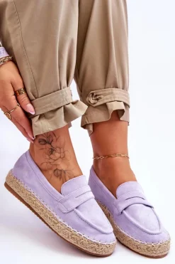 Damskie Zamszowe Espadryle Fioletowe Keyla