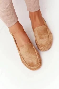 Damskie Zamszowe Mokasyny Beżowe San Marino