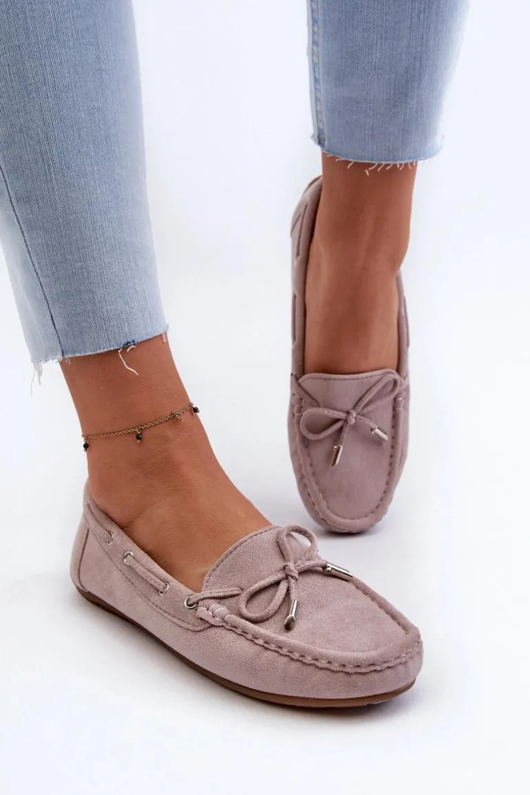 Damskie Zamszowe Mokasyny Fioletowe Si Passione