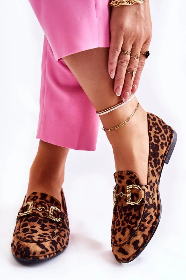 Damskie Zamszowe Mokasyny Brązowo-Czarne Coriso