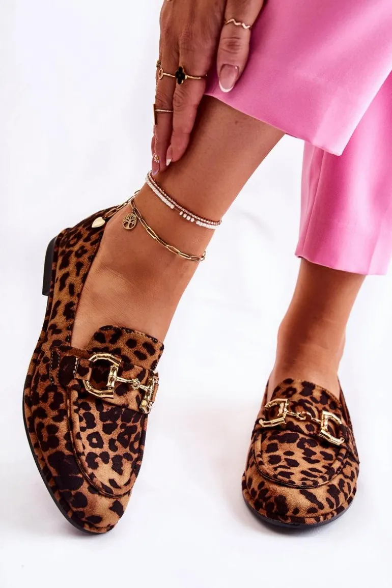 Damskie Zamszowe Mokasyny Brązowo-Czarne Coriso