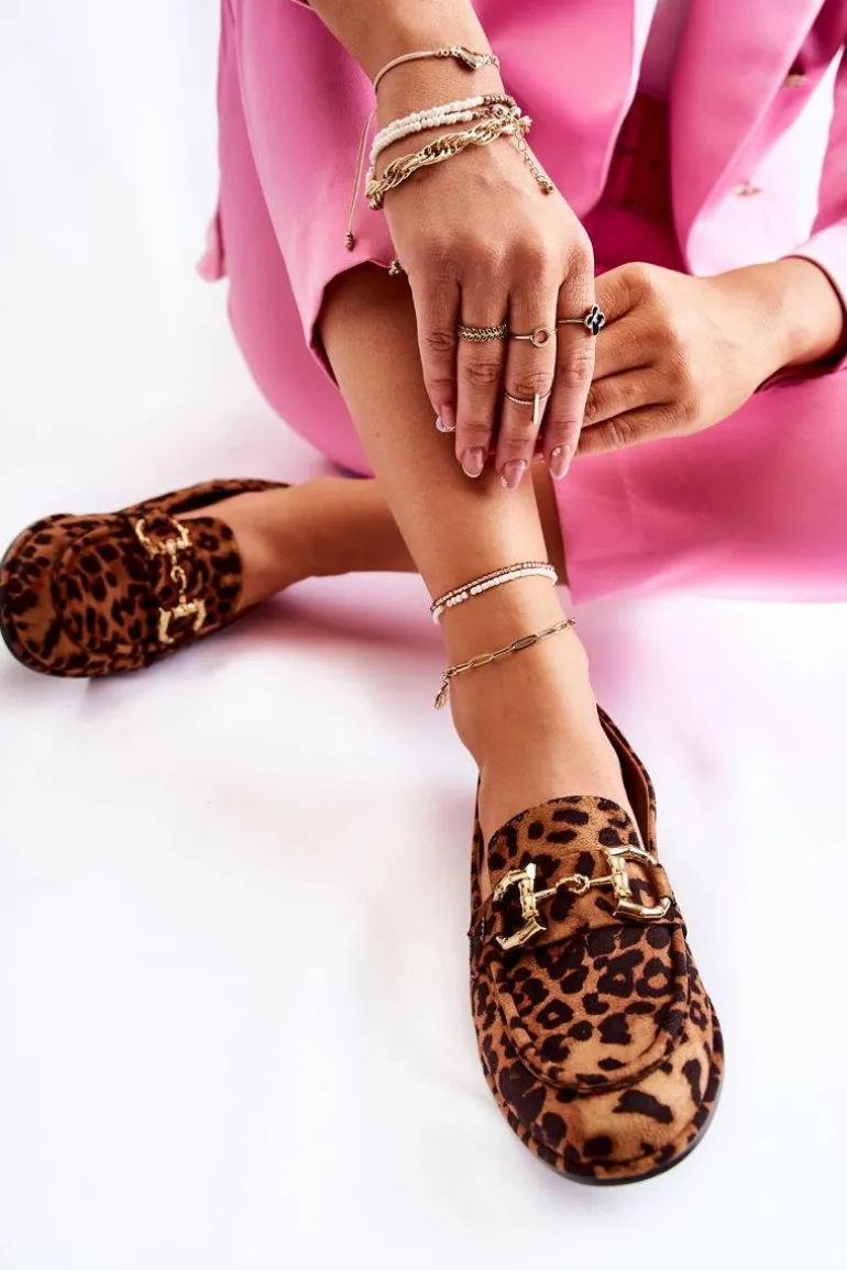 Damskie Zamszowe Mokasyny Brązowo-Czarne Coriso