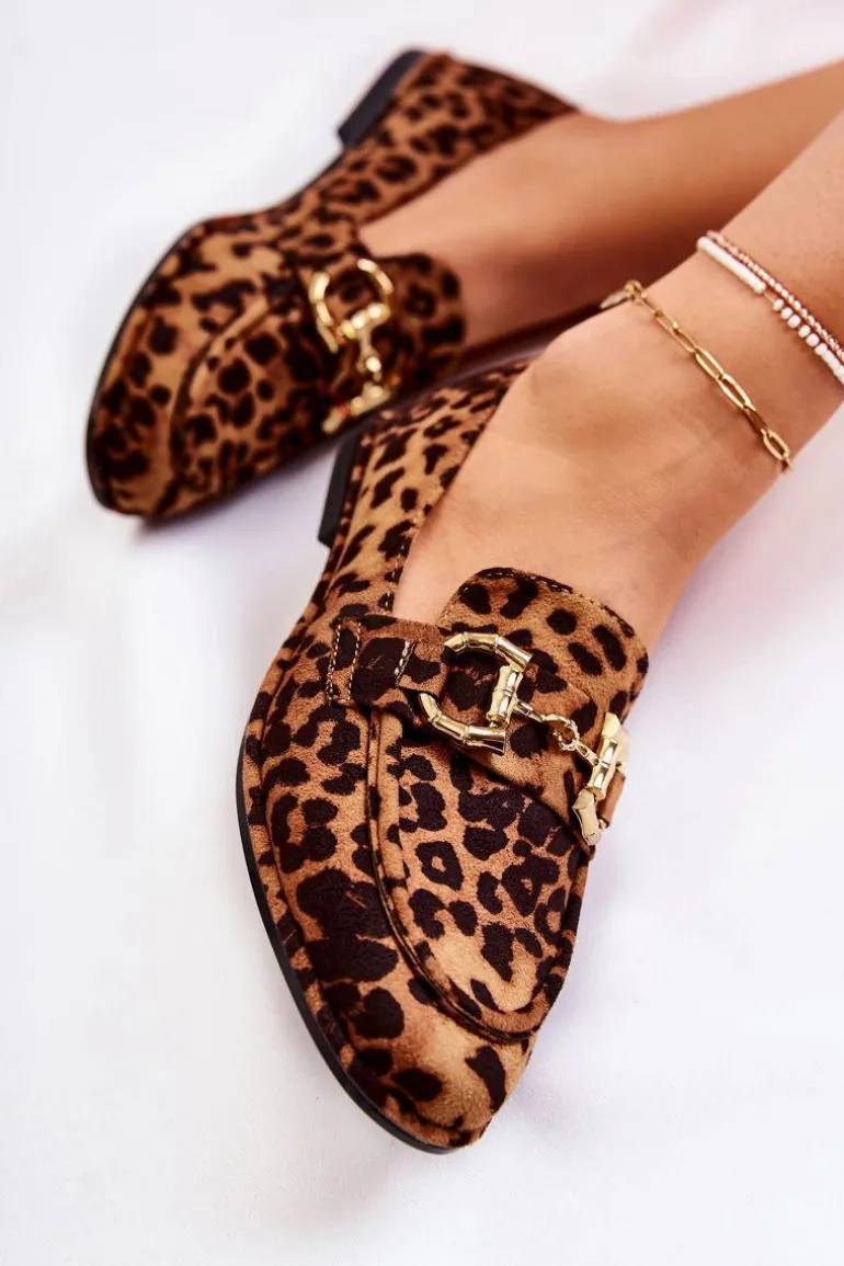 Damskie Zamszowe Mokasyny Brązowo-Czarne Coriso